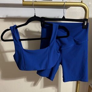 Vibrant Blue Women's Workout Set